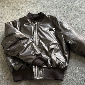 Men's NFL Patriots Black Bomber Jacket